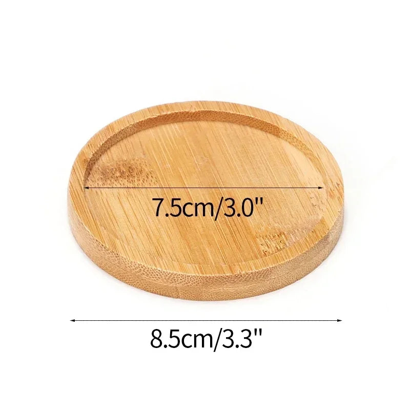 Multi Bambus Tablett Holzuntersetzer Blumentopfuntersetzer Tassenuntersetzer Untersetzer Teller Küchen Deko Teller Kreativer Untersetzer Kaffeetassenmatte