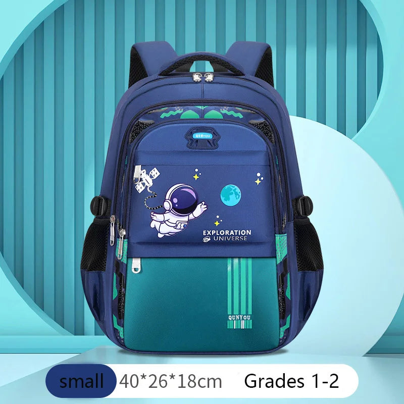 Kinderrucksack Schultaschen für Jungen Astronauten-Schulrucksack Wasserdichte Grundschultasche Mochila Infantil
