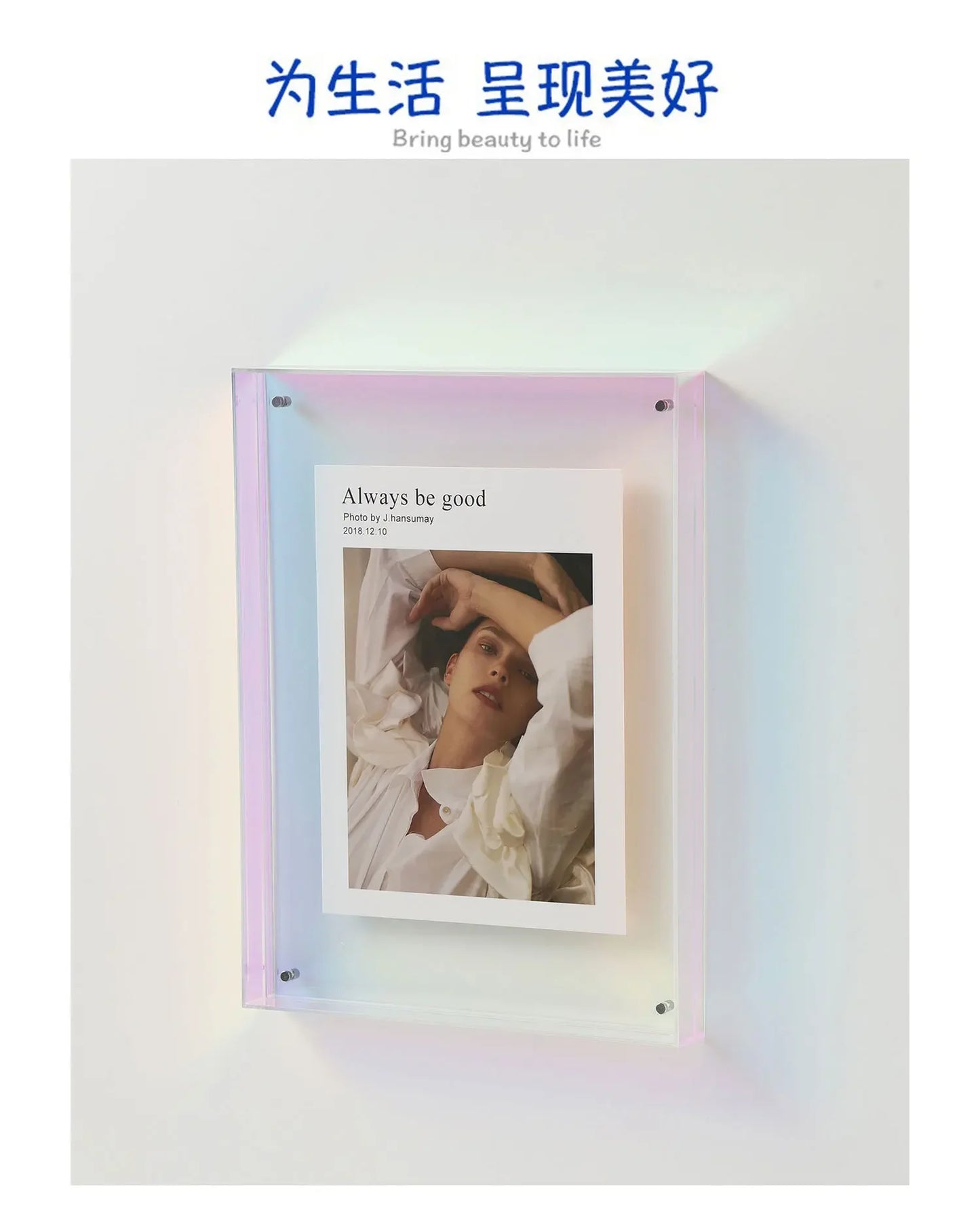 Transparenter Acryl-Fotorahmen DIY Poster Malerei Flur Schlafzimmer Wanddekoration Ins Style Tischbilderrahmen