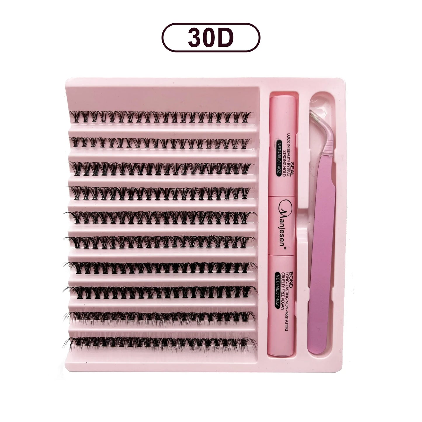 Kit d'Extension de Cils DIY, 200 Grappes de Cils, Colle et Scellant pour Cils, Outils de Maquillage pour Coller les Cils et Accessoires de Colle à Cils