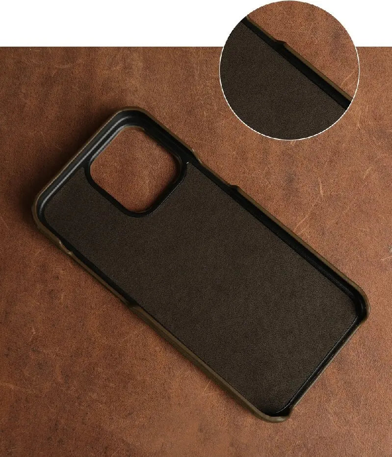 Fengma pattern leather phone case for iPhone 14 Pro 1516 Pro Max shockproof protective cover Genuine Leather Business