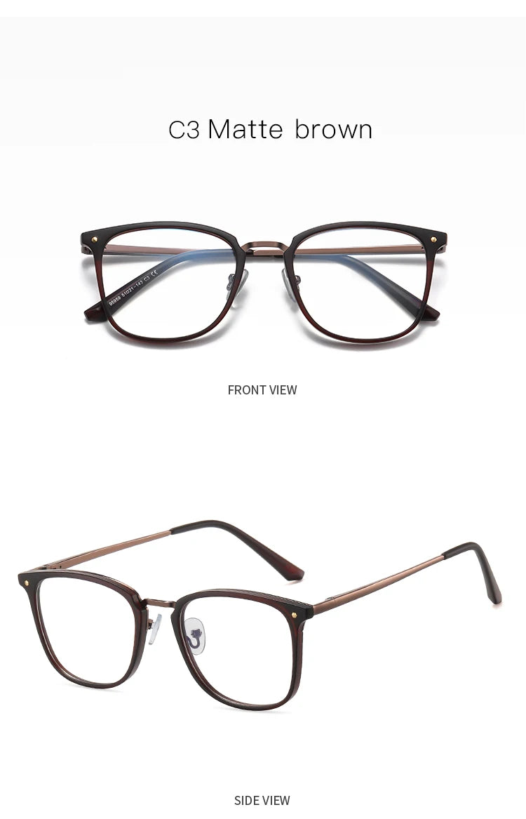 JMISUS Fashion Square Progressive Gleitsichtbrille Herren Damen Photochrome Optische Brille Mehrstärken-Gläser zum Lesen und für den Computer