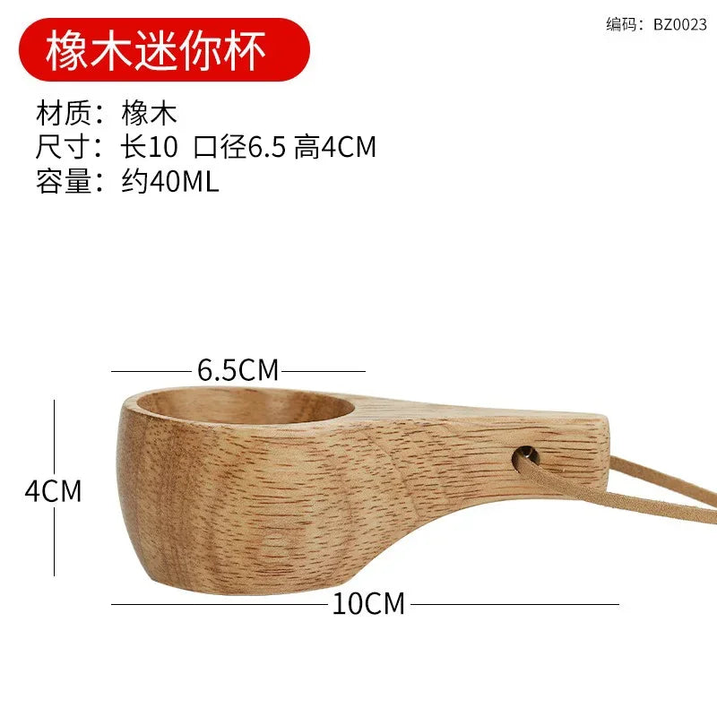 Holz Finnland Tasse Kreativ Outdoor Camping Reise Holzbecher Nordischer Stil Handgemachte Milch Kaffee Bar Bierkrüge
