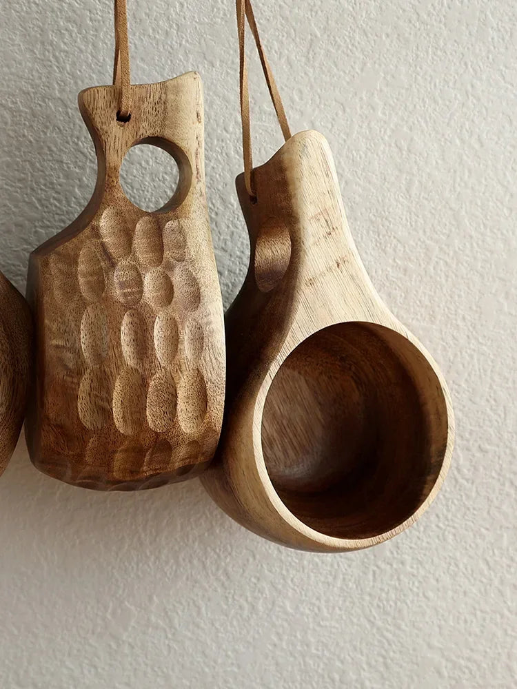 Holz Finnland Tasse Kreativ Outdoor Camping Reise Holzbecher Nordischer Stil Handgemachte Milch Kaffee Bar Bierkrüge