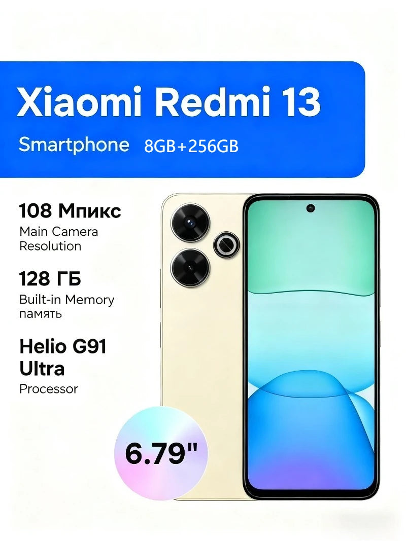 Smartphone Redmi 13 5G, écran FHD+ 120Hz de 6,79 pouces, appareil photo 108MP, batterie 5030mAh, charge rapide 33W