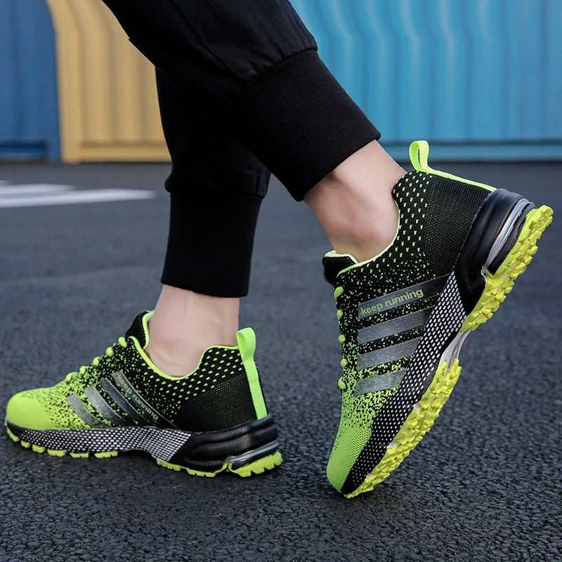 Men Outdoor Sneakers Summer Breathable Shoes for Men Lightweight Sneakers Comfortable Sports Walking Training Running Shoes
