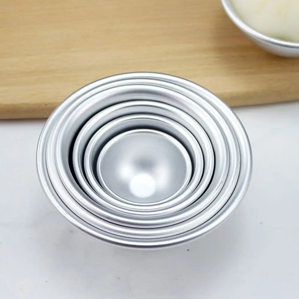 Sphere Bath Half Round Daifuku Dessert Pan Tin Baking 3D Aluminum Ball Mochi Mold Cake Pastry Mould Snowball