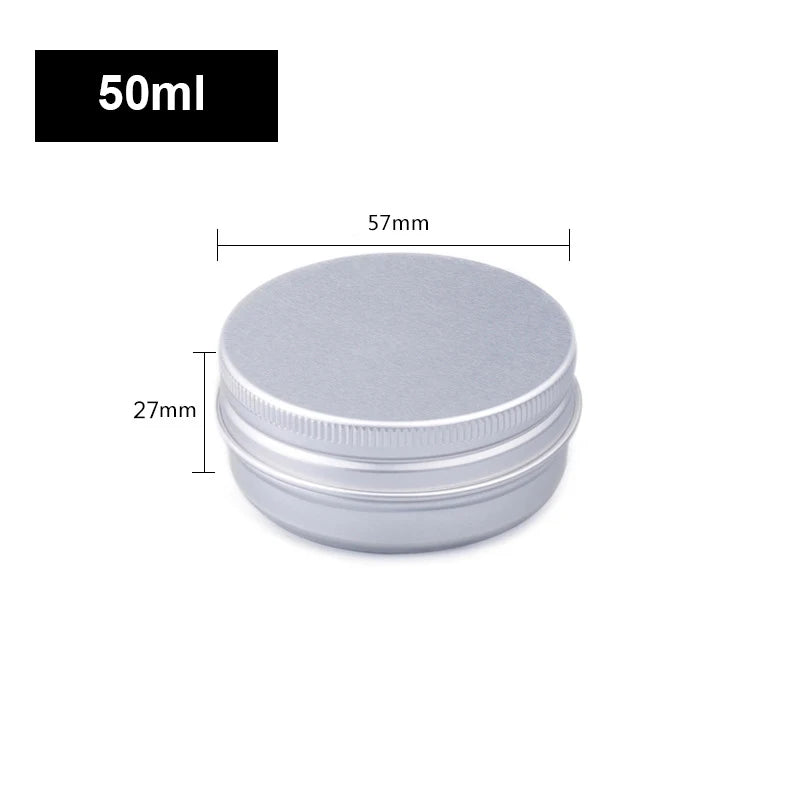 5 ml 10 ml 15 ml 30 ml 50 ml 80 ml round aluminum box tin can screw lid storage scented candle lip balm oil empty jar 10 pcs