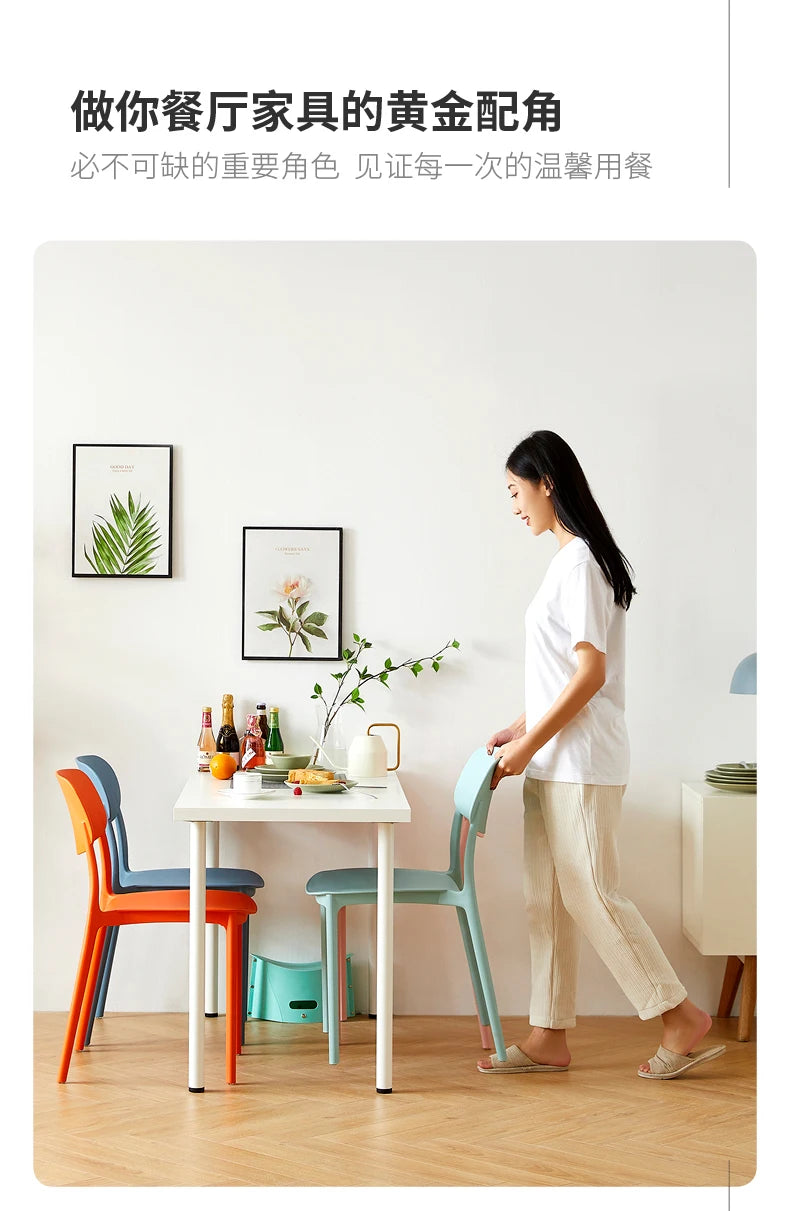 Küchen-Esszimmerstühle aus Kunststoff, nordisch, modern, europäisch, ultraleicht, trendig, Sillas Comedor, Gartenmöbel-Sets