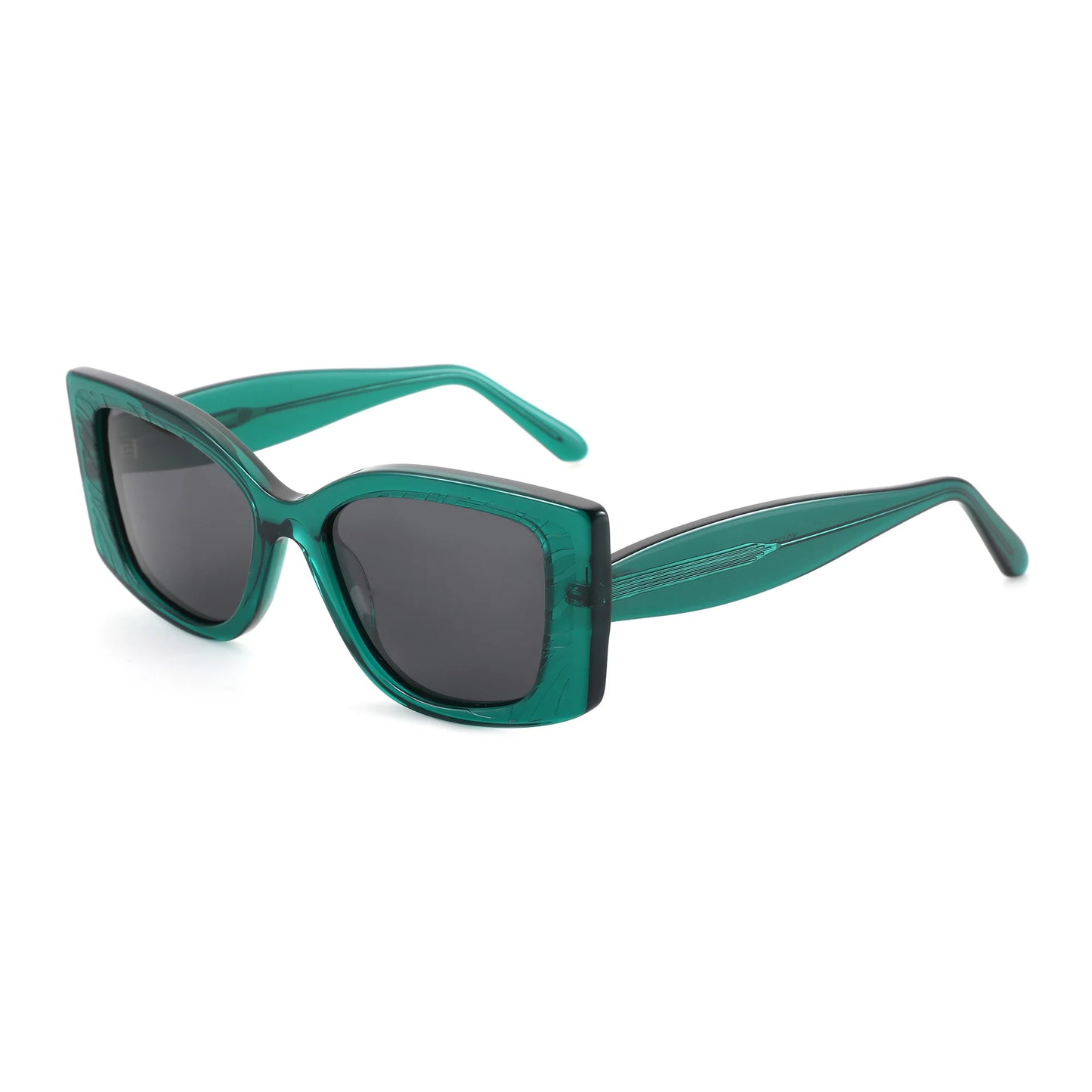 ZENOTTIC Trendige quadratische Acetat-Sonnenbrillen für Damen UV400 Myopie Optische Sonnenbrille Polarisierte Gleitsicht-Sonnenbrillen