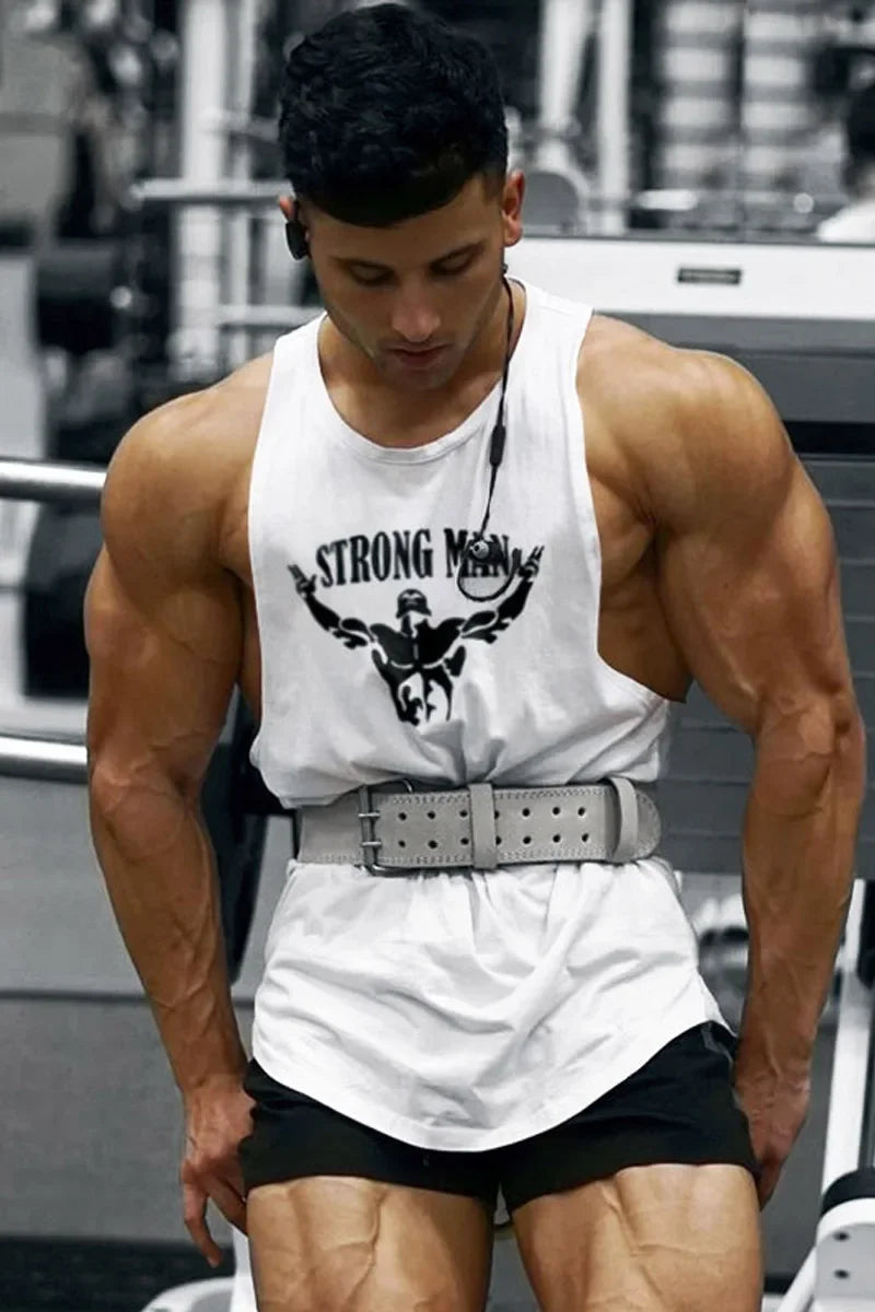 Débardeur de sport sans manches pour homme - Maillot de corps pour homme - Haut de sport pour homme - Vêtement de sport - Haut de sport stringer