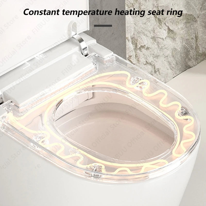 Schwarz/Grau/Weiß Ultimate Wand-WC Smart Toilet mit Bidet Eingebauter Wassertank Einteilige Langgezogene Toilette Warmwasser Beheizter Sitz