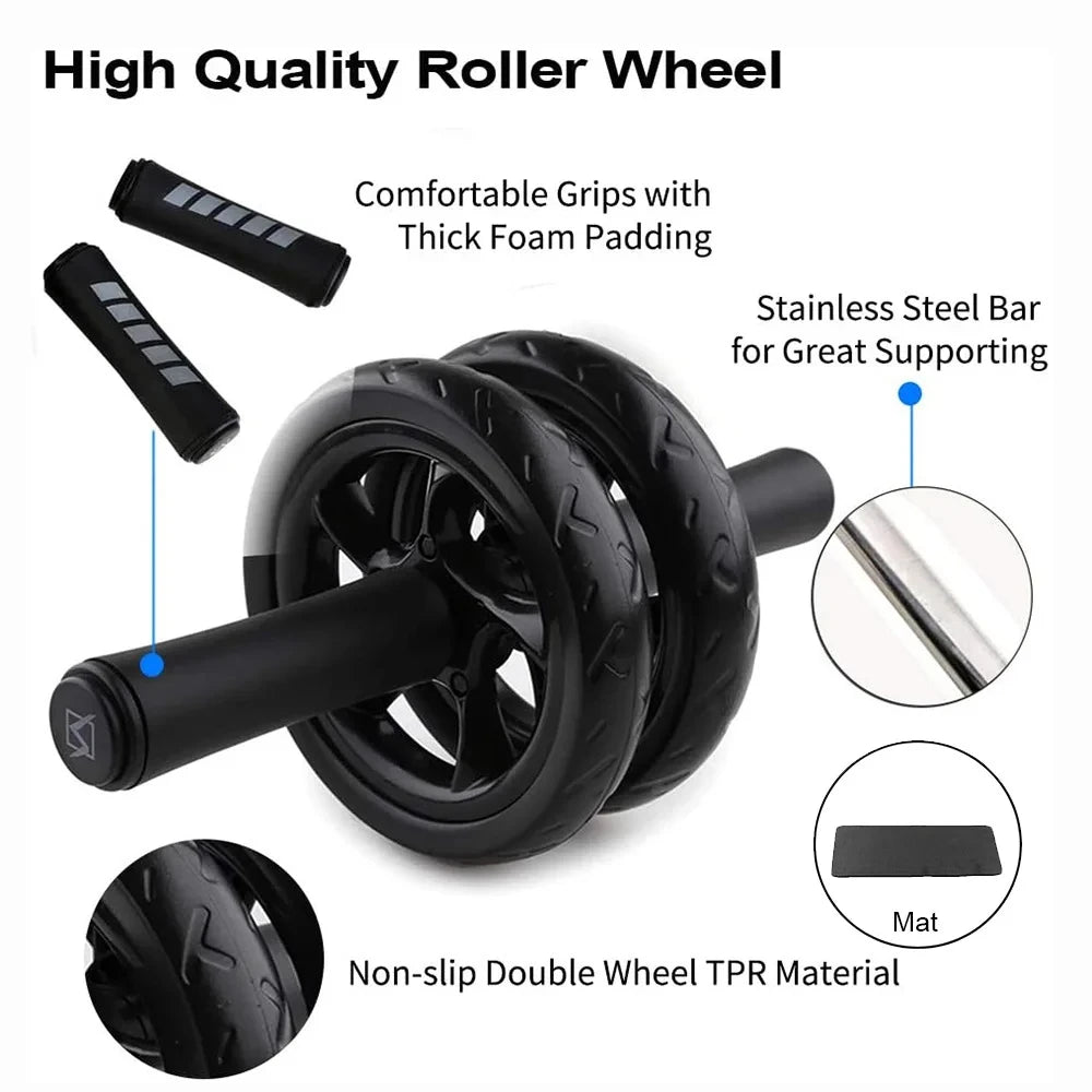 AB-Roller für AB-Roller-Trainingsgeräte AB-Roller mit Kniepolster AB-Roller mit Widerstandsbändern AB-Roller-Training