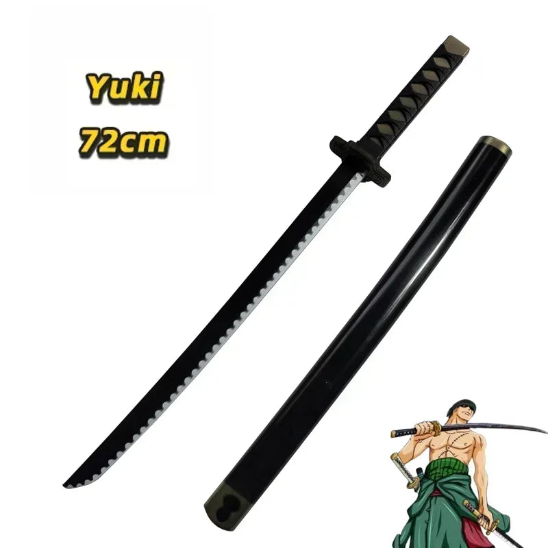 72cm Zoro Katana Samuraischwert Japan Anime Cosplay Katanas Yubashiri Kitetsu Shusui Wado Ichimonji PU Spielzeugschwerter
