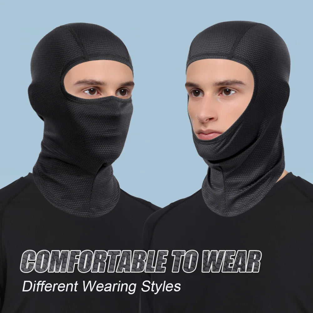 Masque intégral de refroidissement moto, cagoule respirante d'été pour motard, cache-cou pour motocross, casque de cyclisme, couvre-chef