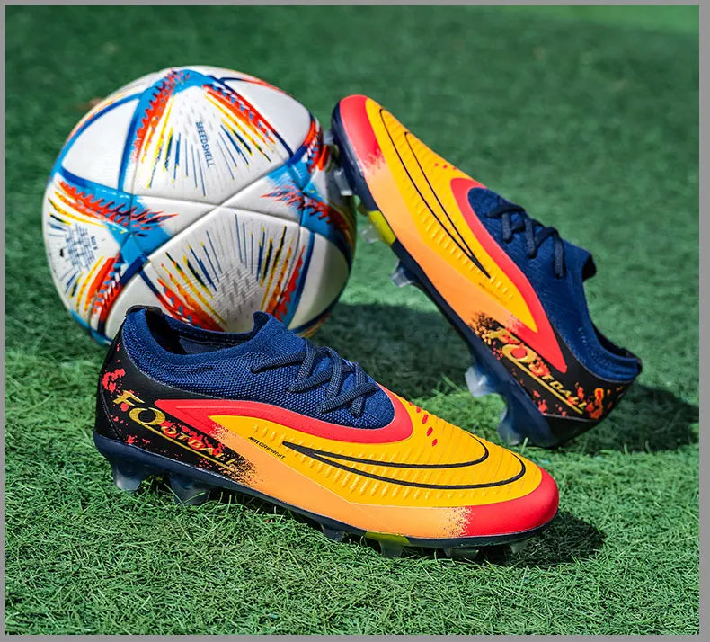 H08-1 Professionelle Herren-Fußballschuhe Training Rutschfeste Stollenschuhe TF/FG Fußballschuhe Chuteira Campo für Männer 35-45