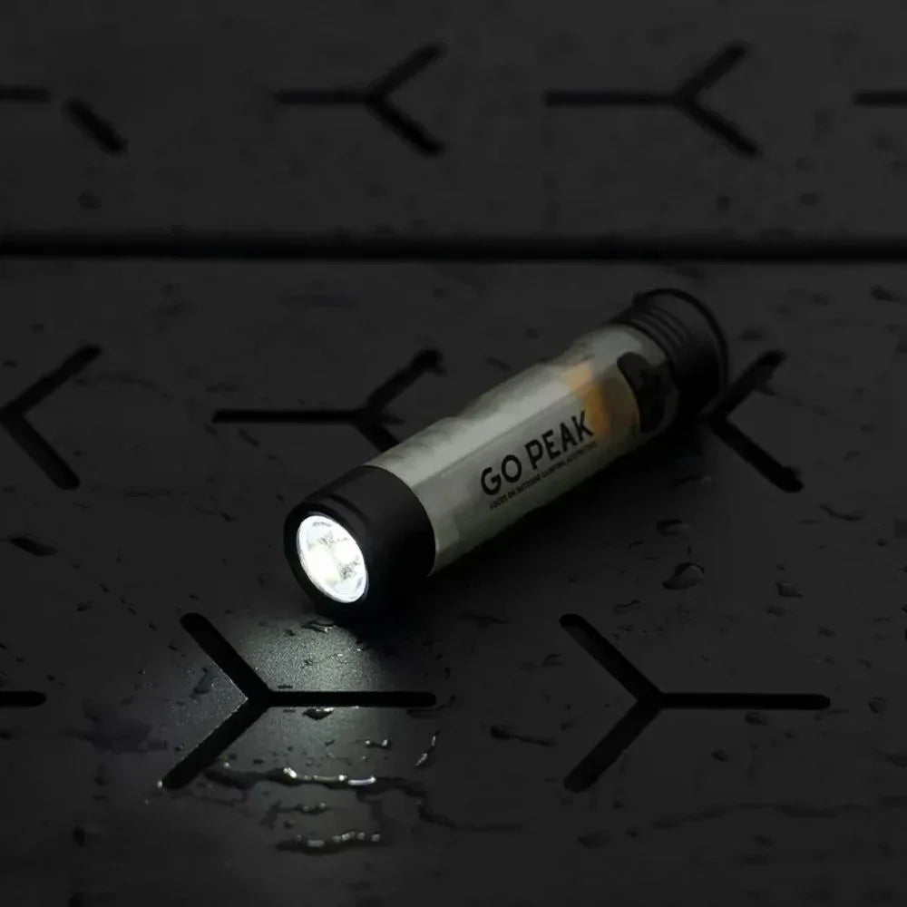 GO PEAK Starke, leichte Mini-Taschenlampe, lange Akkulaufzeit, Kappen-Schlüssel-Clip-Licht, wiederaufladbare magnetische Haken-LED-Nacht-Taschenlampe