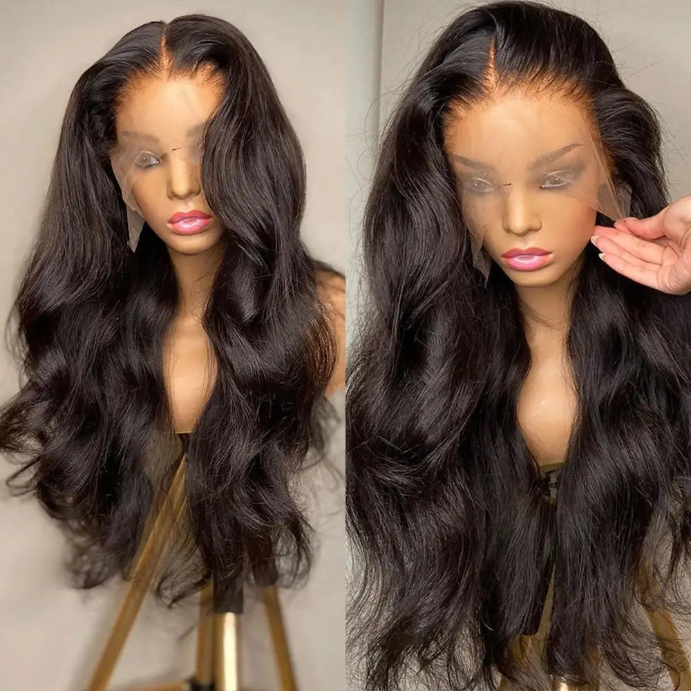 250 % 30–36 Zoll Body Wave 13x6 HD-Frontal Echthaar, vorgezupft, Spitze, brasilianisch Remy 13x4 Frontperücke 4x4 Verschluss mit HD-Vollspitze