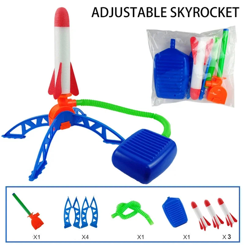 Fusée extérieure pour enfants, pompe à pied, costume de fusée planante à air comprimé, jeu de lanceur de fusée à air comprimé, cadeaux jouets pour enfants