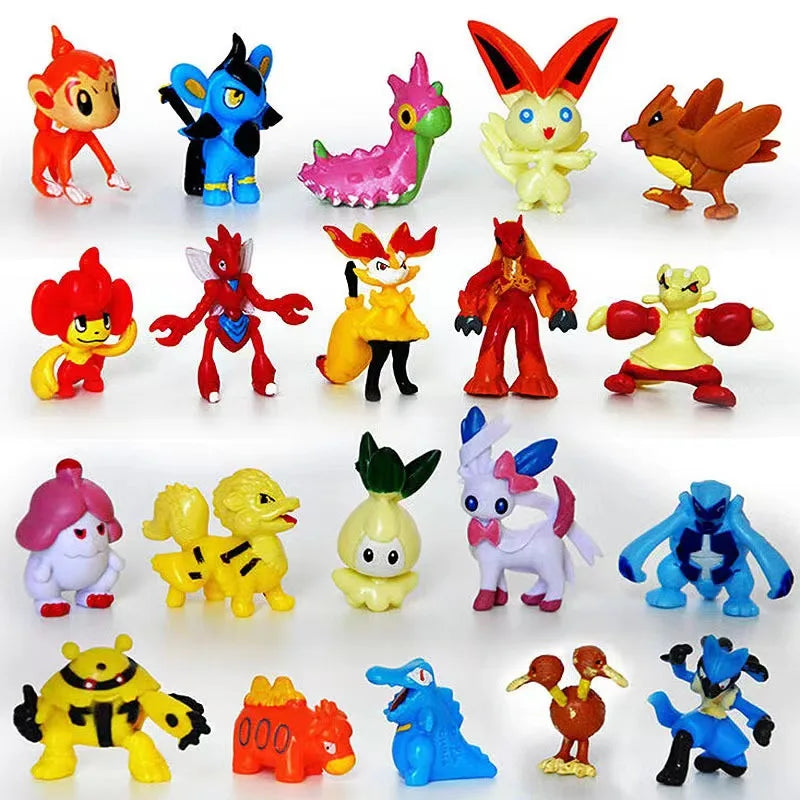 3-144 PCS Figure set Gift Box Christmas Gift Action Toys Genuine  Anime Figure Pokemon Toys For Children