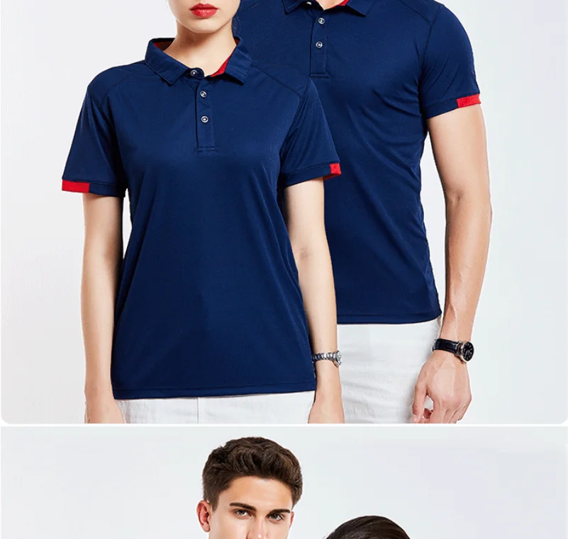 Schnell trocknendes Kurzarm-POLOSHIRT Für Outdoor-Sport und Fitness Atmungsaktives und kühles Mesh-Revers-Oberteil