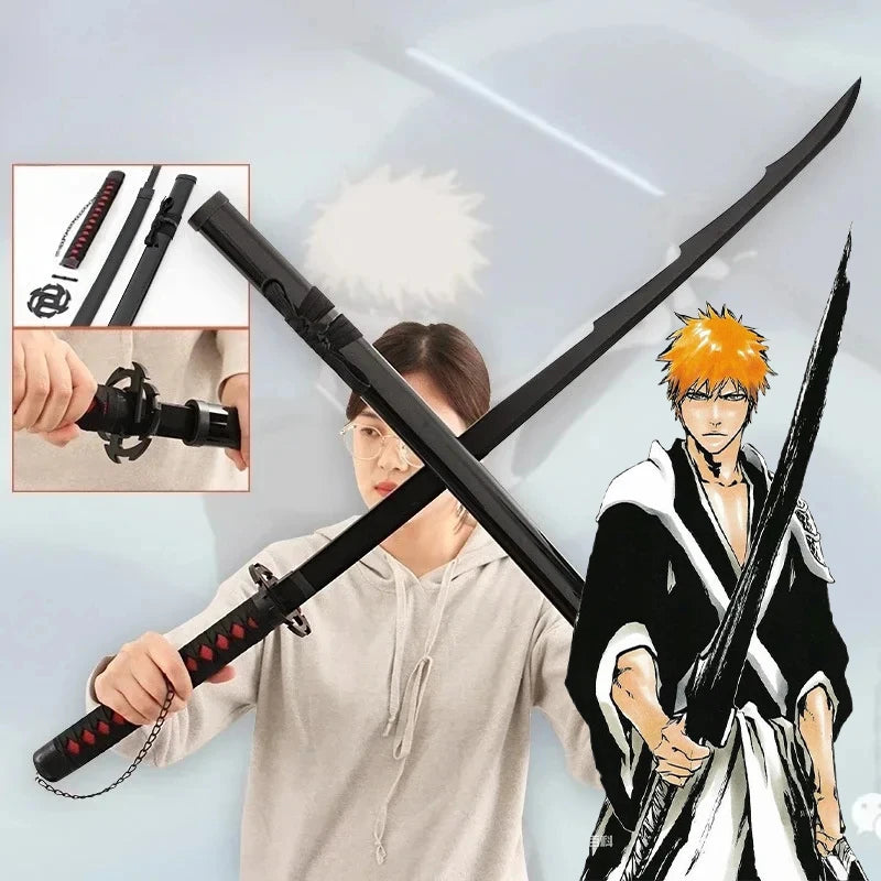 Épée Katana Anime Bleach Taille Réelle Lame en Bois Ninja Accessoire de Cosplay Anime Bleach Épée de Samouraï Japonaise Toushirou Jouet pour Enfants