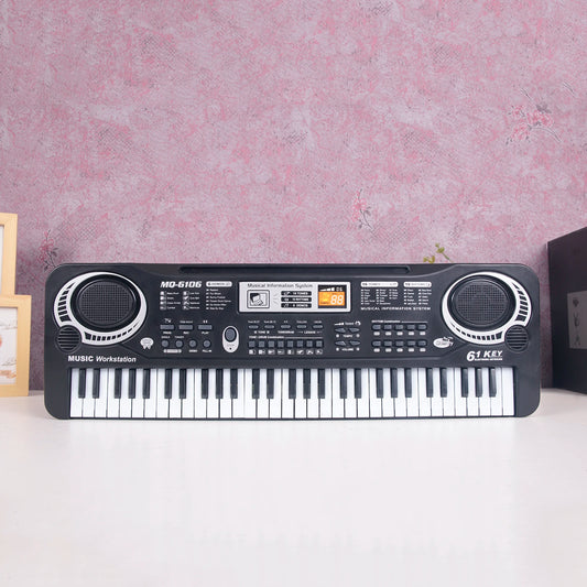 61 Tasten Schwarz Digital Musik Elektronisches Keyboard E-Piano Kinder Geschenk Musikinstrument