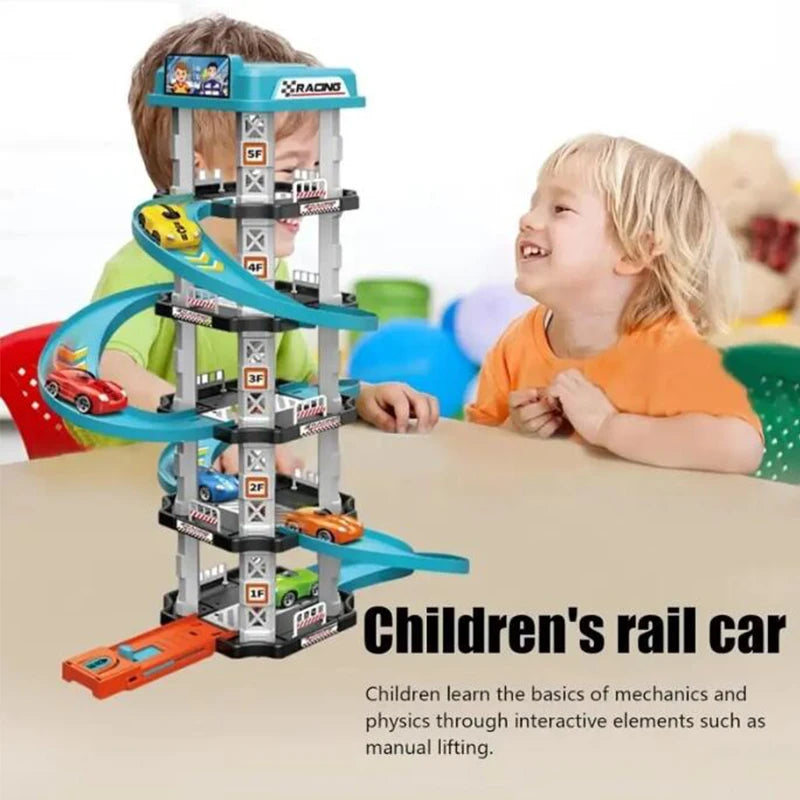 Race Track Car Ramp Toy Educational Game For Boys Children Racing Gliding Track Toys Puzzle Gliding Rail Car Park Toy