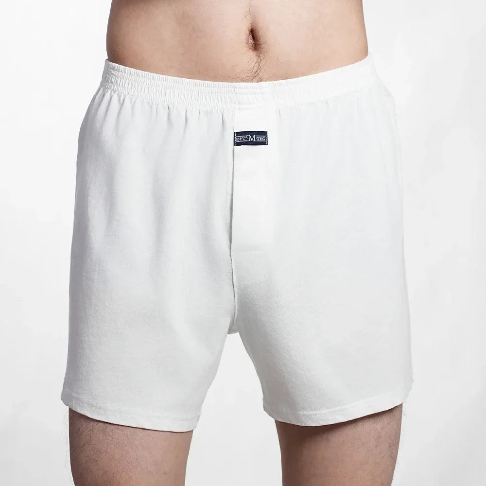 Herren reine Baumwolle Boxershorts Unterwäsche Hohe Taille Große Unterhose Lässiges Karo Übergröße Aro-Hose Pyjamahose für Zuhause M-3XL