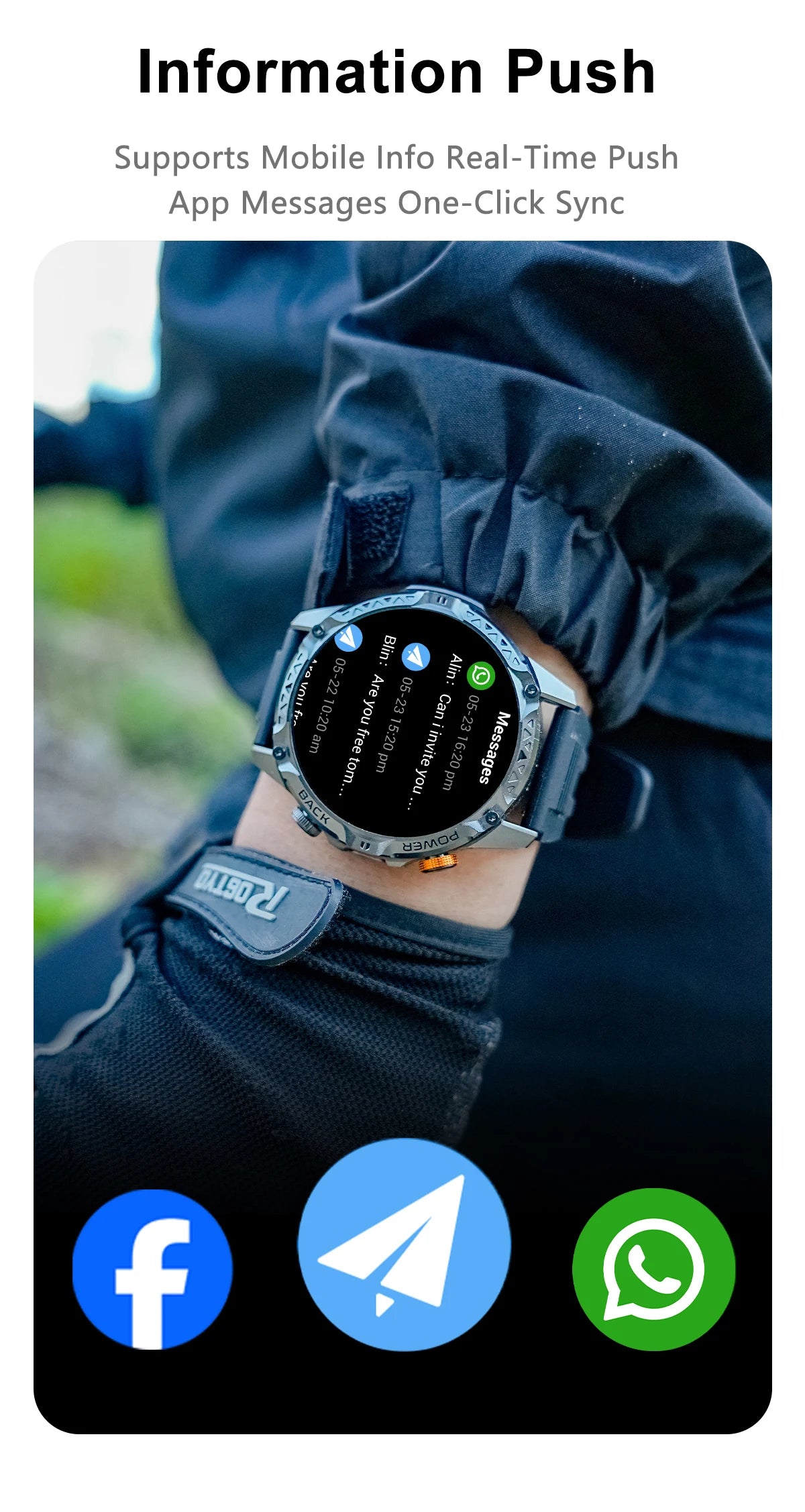 LIGE Nouvelle Montre Intelligente Militaire Hommes 1000mAh Batterie Super Capacité Bracelet Sportif Extérieur Moniteur de Fréquence Cardiaque Montre Connectée Étanche