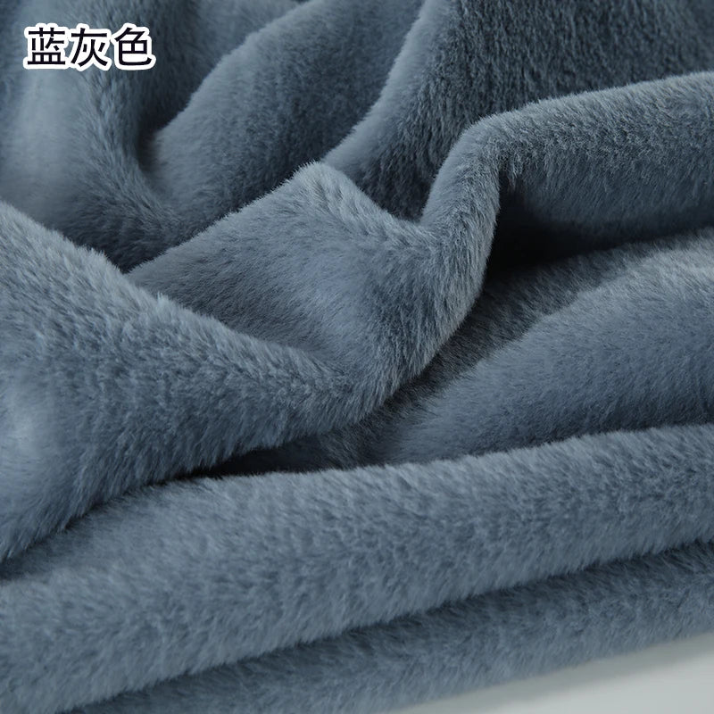 Tissu Peluche Imitation Fourrure de Lapin Loutre Violet 50x50cm 8mm pour Confection de Jouets en Peluche Bricolage, Fond d'Écran, Écharpe, Oreiller