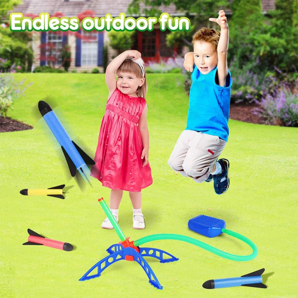 Fusée extérieure pour enfants, pompe à pied, costume de fusée planante à air comprimé, jeu de lanceur de fusée à air comprimé, cadeaux jouets pour enfants