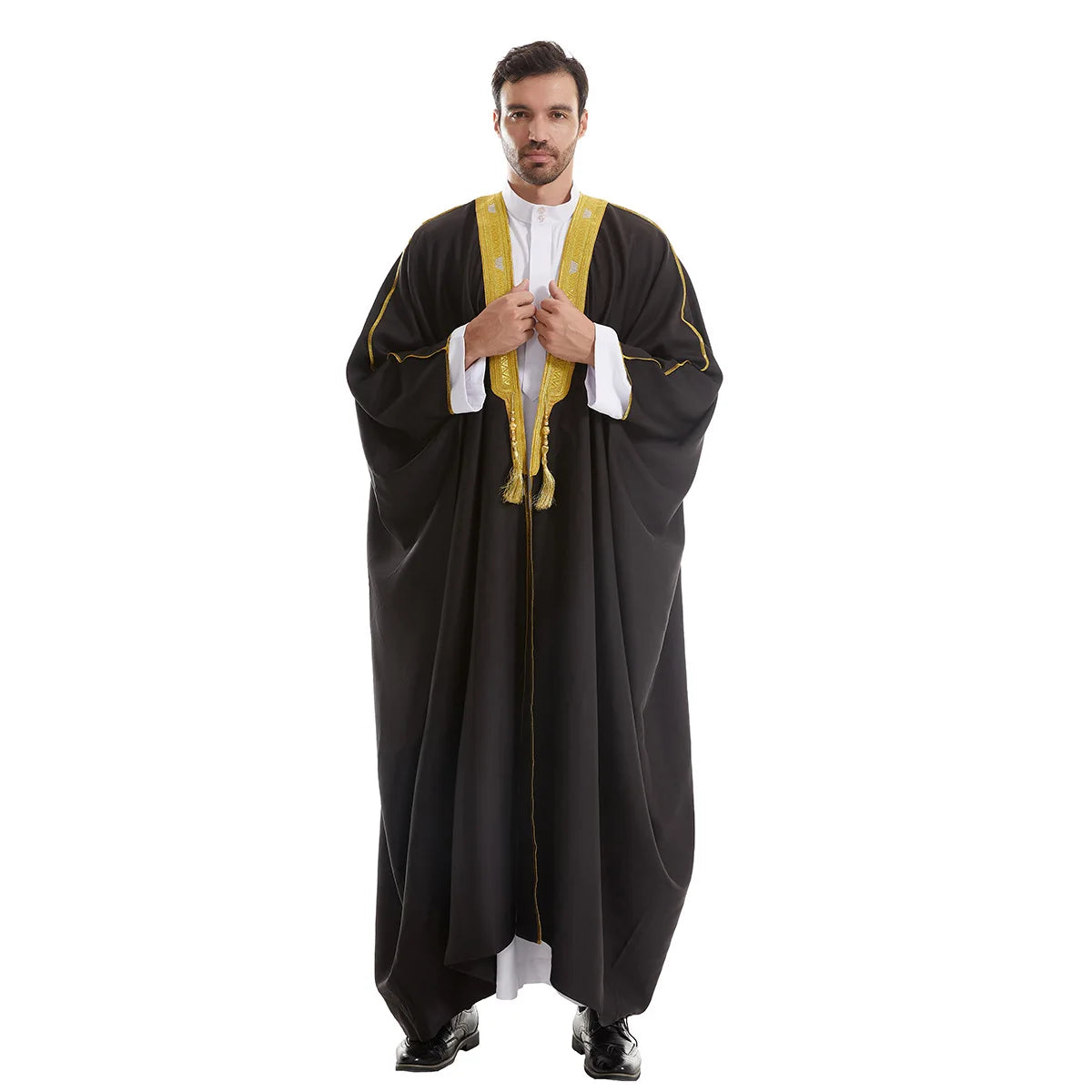 Eid Muslim Men Jubba Thobe Dishdasha Open Abaya Islamic Ramadan Cardigan Robe Saudi Arabic Musulman Caftan Dubai Djellaba