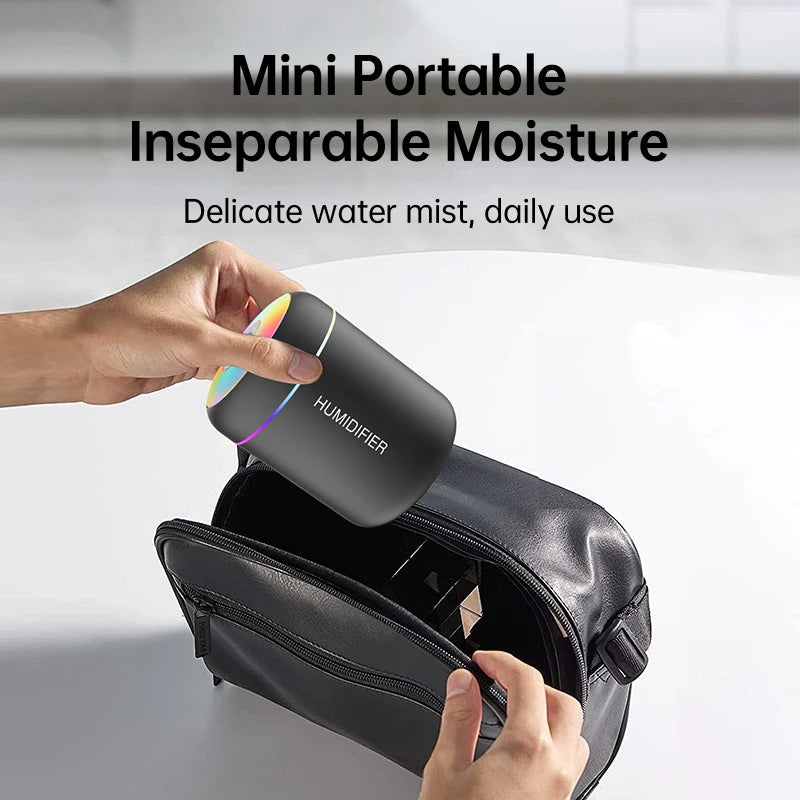 180ML Mini Luftbefeuchter USB Elektrischer Aroma Diffusor Ätherisches Öl Reiniger Aromatherapie Nebel Erzeuger Lichter Für Auto Zuhause Schlafzimmer