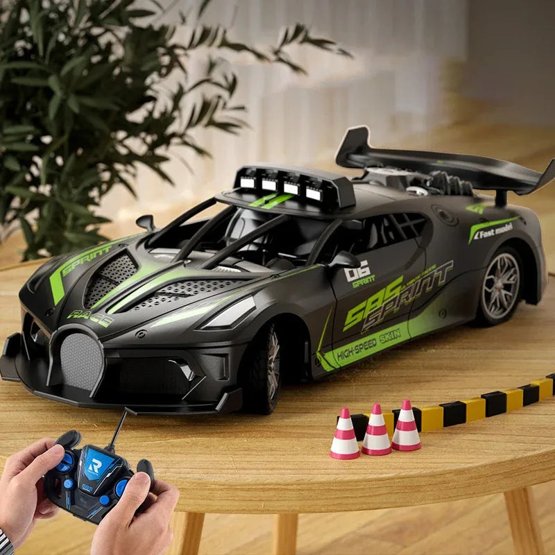 Ferngesteuertes Auto 4-Kanal Hochgeschwindigkeits-Drift-Rennwagen Elektro-Sportwagen Spielzeug Modell für Jungen Kinder Geburtstagsgeschenk
