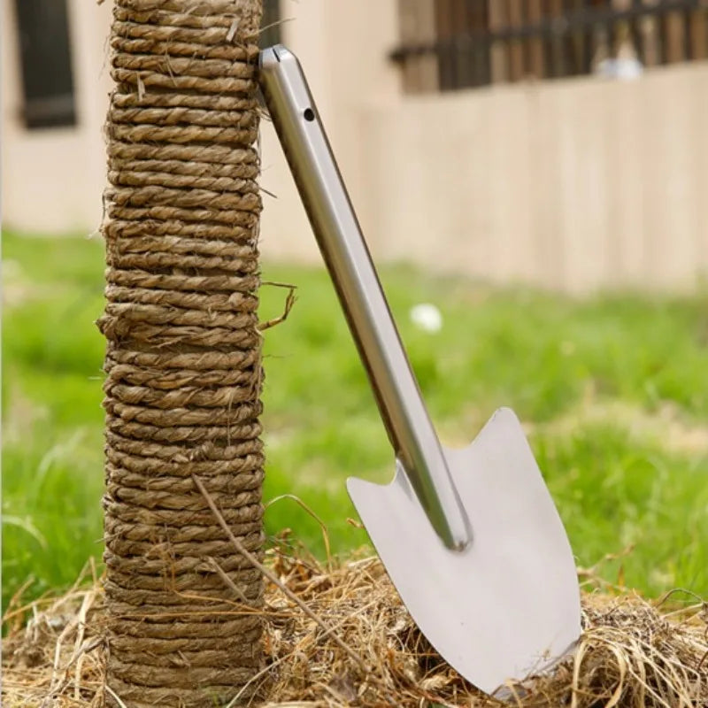 Edelstahl Gartenschaufel Kleines Gartenwerkzeug zum Pflanzen von Blumen, Bauernhof-Eisen-Spatenrechen für Hof- und Gartenarbeiten