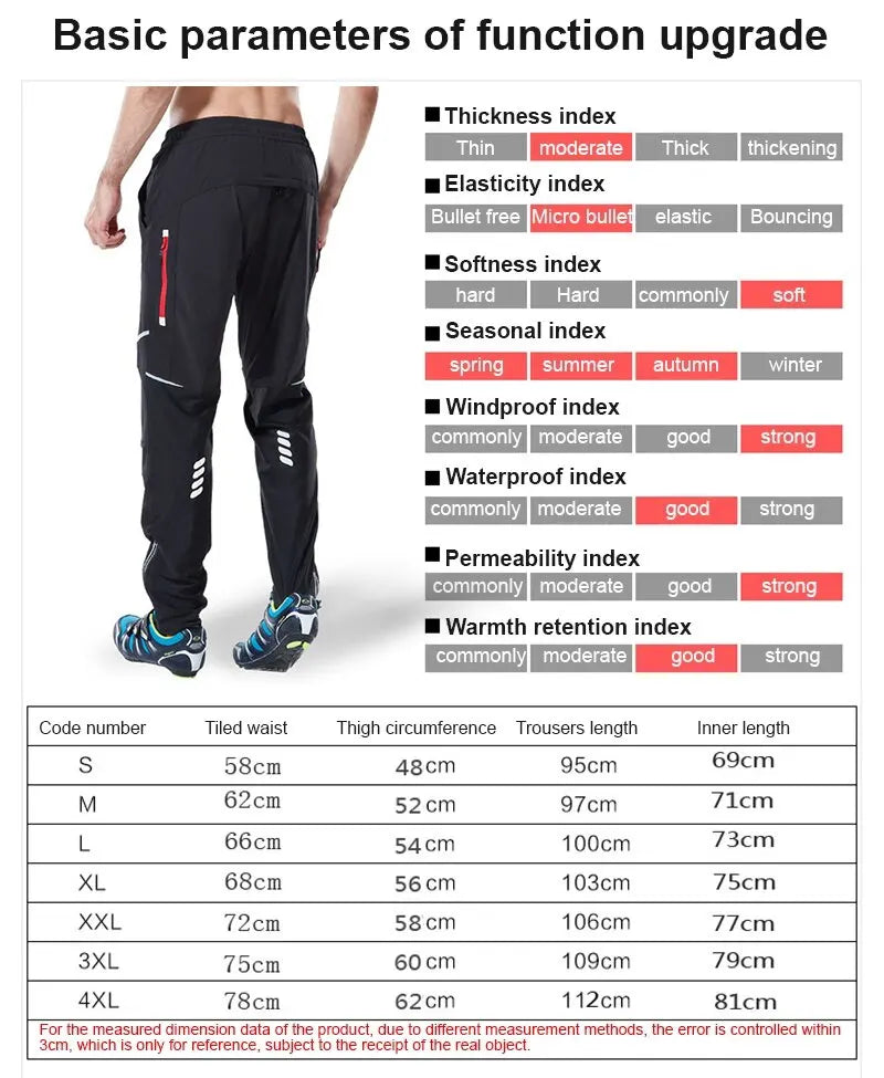 Pantalon de cyclisme WEST BIKING Pantalon de sport d'extérieur printemps-été Pantalon de cyclisme de course respirant et confortable pour homme