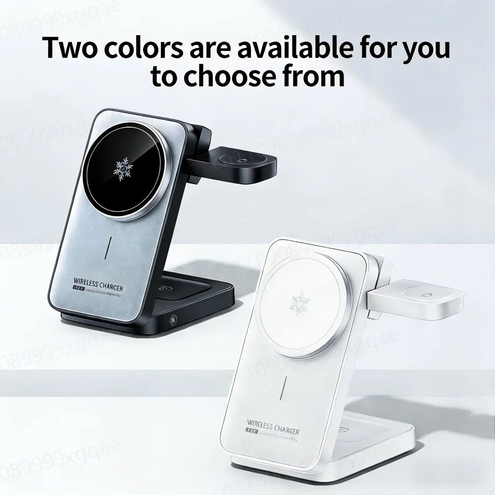4 IN 1 Faltbares magnetisches kabelloses Ladegerät Qi Schnellladung für Magsafe iPhone 17 16 15 14 Watch Earbuds AirPods Pro iWatch