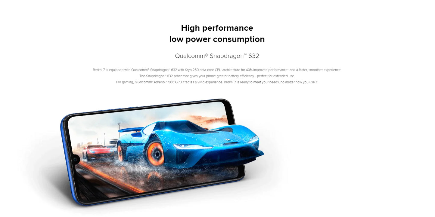 Xiaomi Redmi 7 Handy mit Handyhülle, Dual-SIM-Steckplatz Handy Android Dual-Kamera gebrauchtes Handy