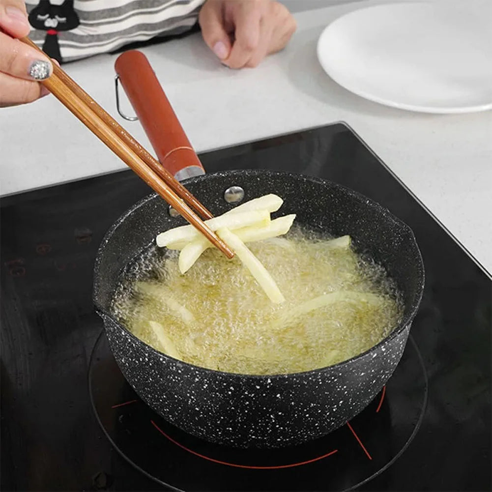 Marmite à huile chaude en fonte, casserole antiadhésive, pot à soupe avec bec verseur, casserole à lait, cuisson, chauffe-beurre, casserole de cuisine
