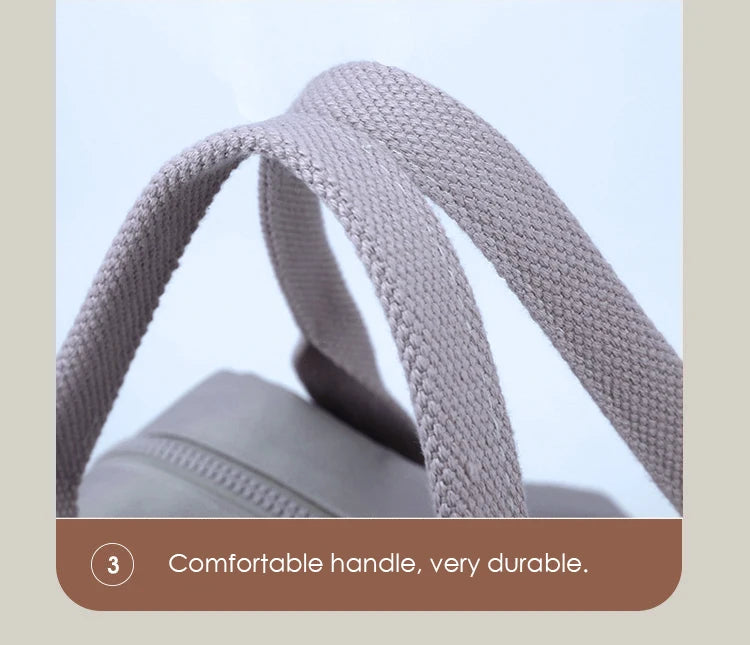 Fashion Multi-pocket Woman's Backpack Soft Handle Solid Color Nylon Travel Backpack Lightweight Casual School Backpacks