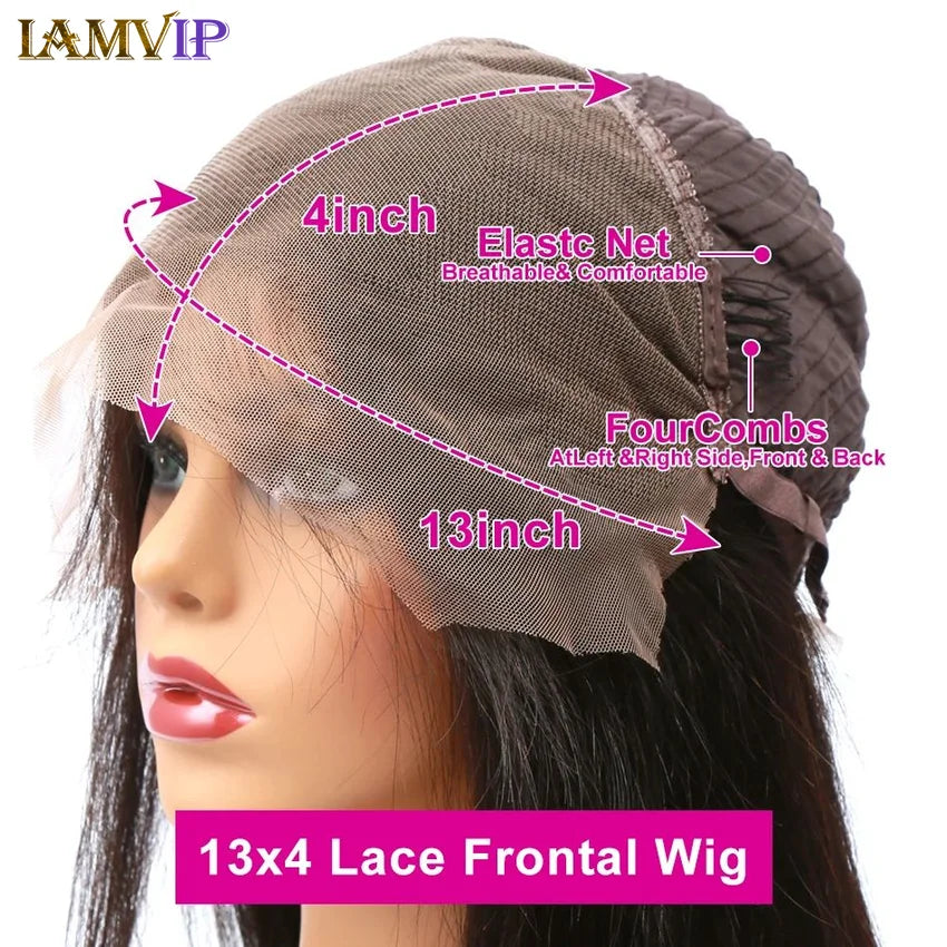 250 % 30–36 Zoll Body Wave 13x6 HD-Frontal Echthaar, vorgezupft, Spitze, brasilianisch Remy 13x4 Frontperücke 4x4 Verschluss mit HD-Vollspitze