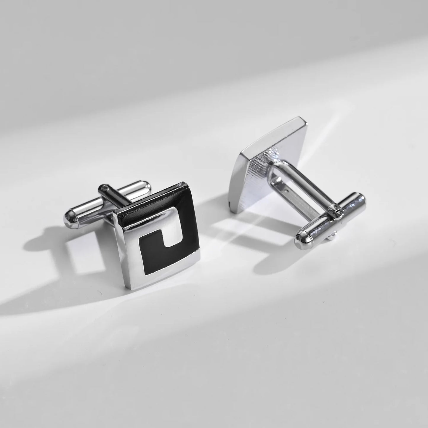 1 Paire Boutons De Manchette Carrés En Cuivre Et Pinces À Cravate Pour Hommes, Cadeaux De Mariage De Luxe, Bijoux De Mode, Poignets Pour Hommes