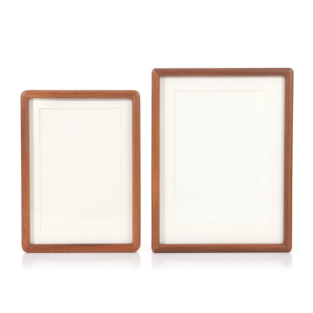 New 6/7/8 Inch Black Walnut Photo Frame Simple Handmade Mortise Tenon Photo Frame Real Wooden Picture Frame