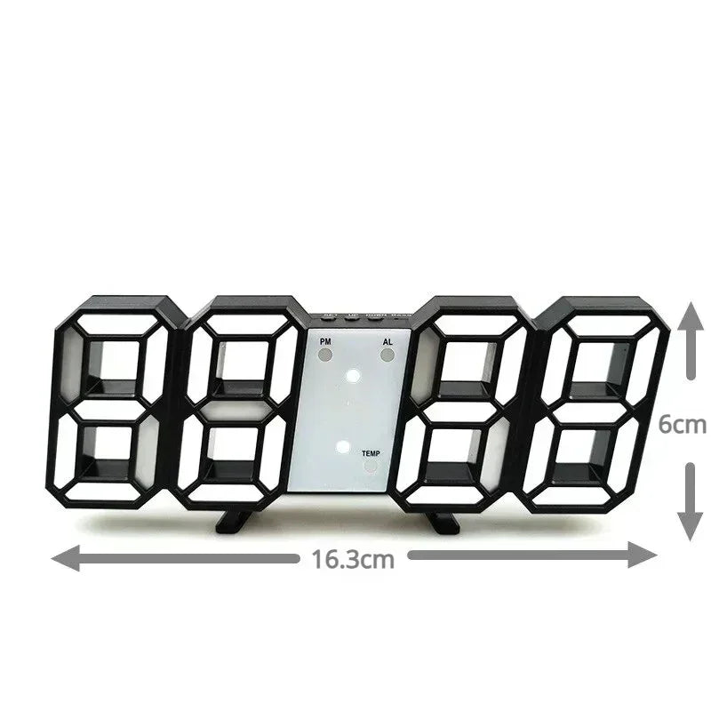 Produkte kaufen Uhr 3D LED Digital Wecker Wanduhr Zeit/Datum/Temperatur für Zuhause/Küche/Büro Uhren Deko Garten