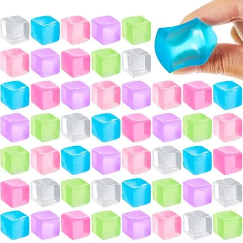 Quadratischer Eis Stressball Fidget Spielzeug Stressabbau ADHS Autismus Sensorisches Spielzeug Weiches Quetschspielzeug Partygeschenke für Kinder Erwachsene