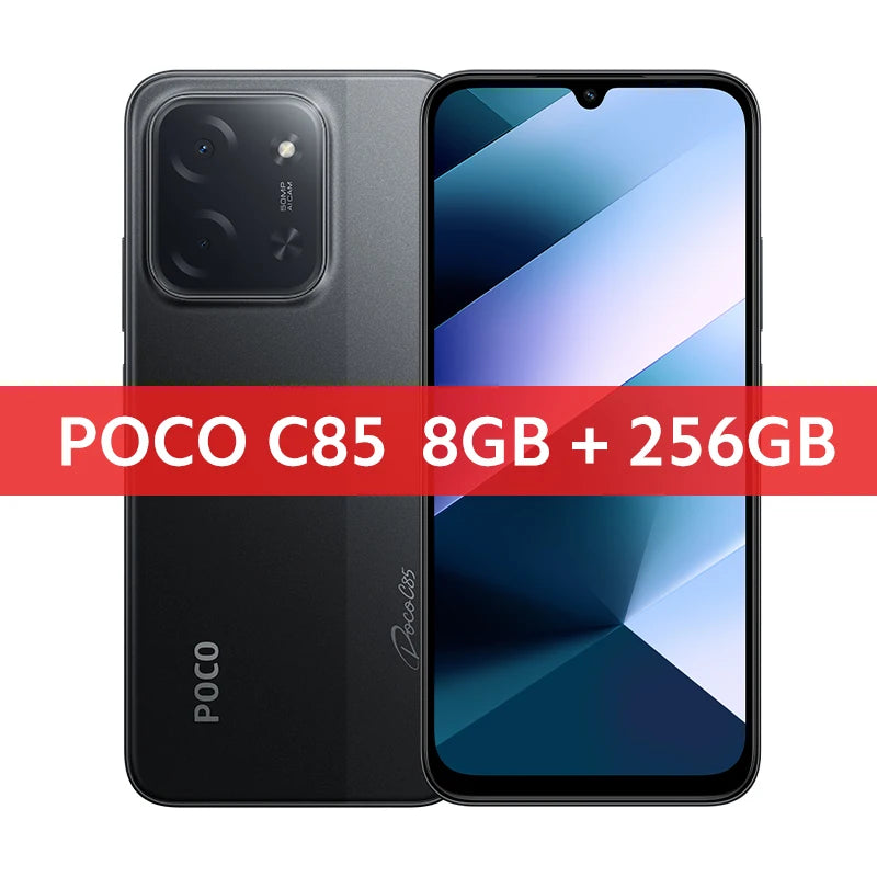 POCO C85 Global Version Smartphone NFC 128GB 256GB MediaTek Helio G81-Ultra 6.9" Dot Drop Display 50MP Main Camera 6000mAh