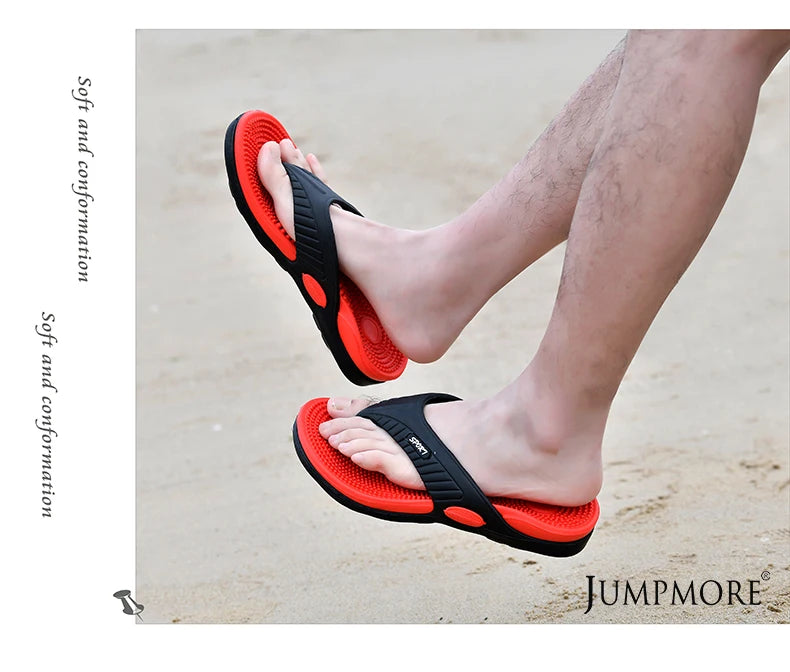 Tongs de Massage Hommes Pantoufles d'Été Sandales de Plage Confortables Hommes Chaussures Décontractées Mode Hommes Tongs Chaussures Tendance 2023