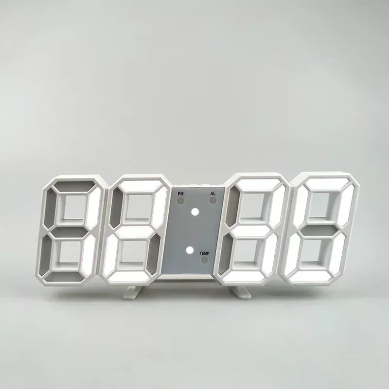 Produkte kaufen Uhr 3D LED Digital Wecker Wanduhr Zeit/Datum/Temperatur für Zuhause/Küche/Büro Uhren Deko Garten