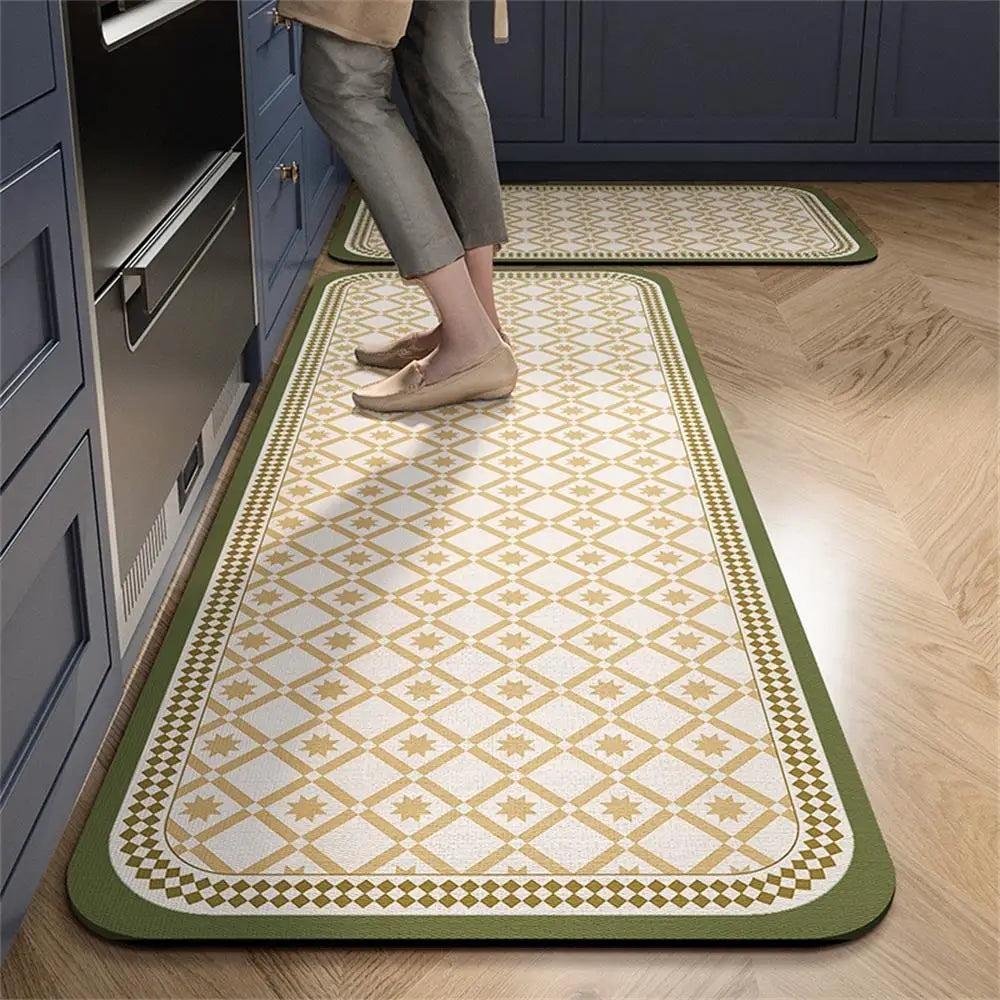 1 TAPIS de sol de cuisine imperméable, antidérapant, anti-saleté Tapis de pied Tapis de sol domestique Tapis long en velours cristal Tapis de porte 바닥 깔개